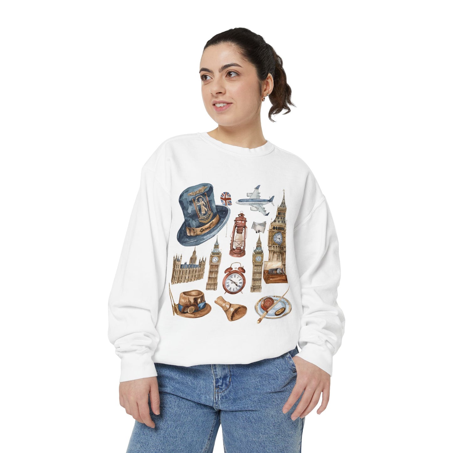 Unisex Garment-Dyed Sweatshirt - England’s Most Famous Icons