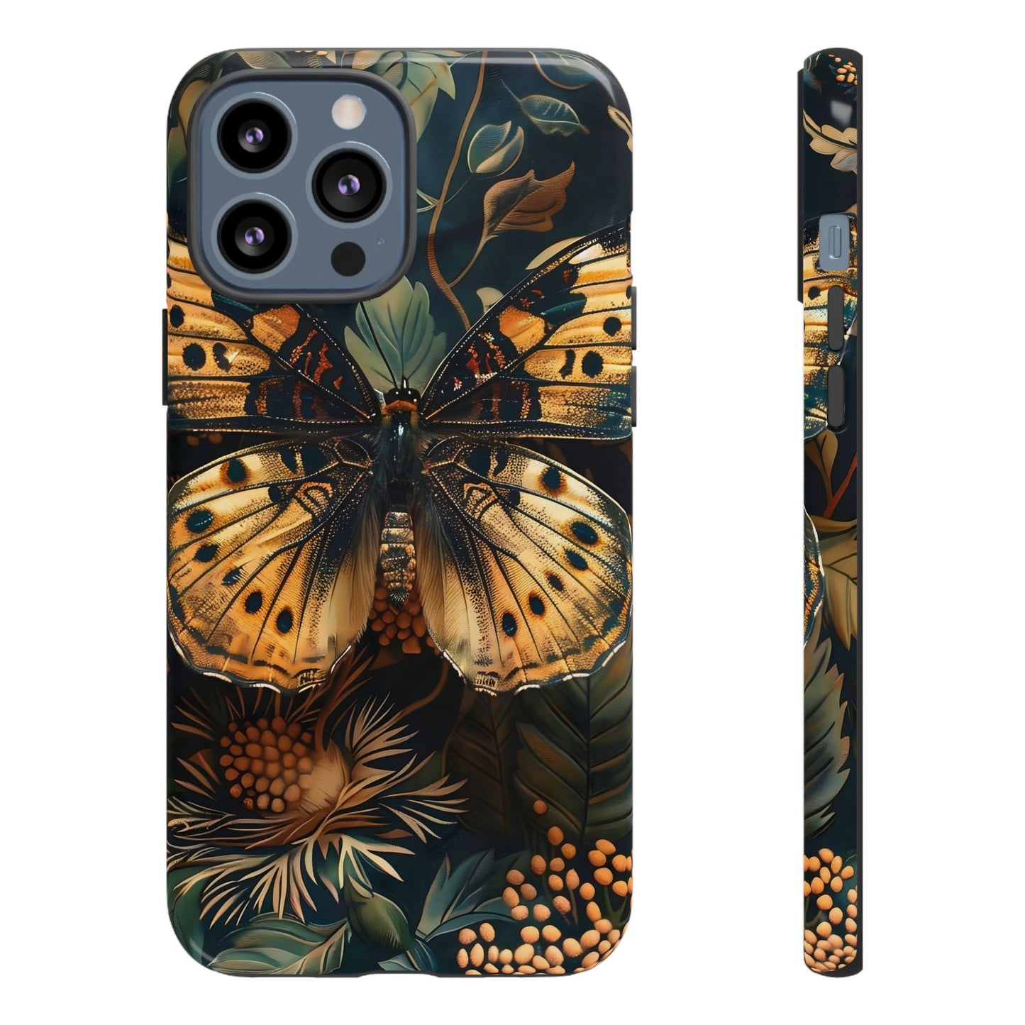 Butterfly Floral Phone Case, Tough Cases, Protective Cover, Unique Gift, Nature Lover, Art Print, Spring Decor