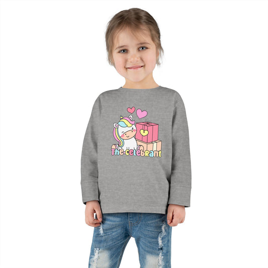Toddler Long Sleeve Tee - Cute Unicorn Gift for Kids