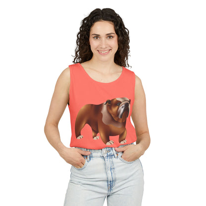 Unisex Garment-Dyed Tank Top - Adorable British Dog