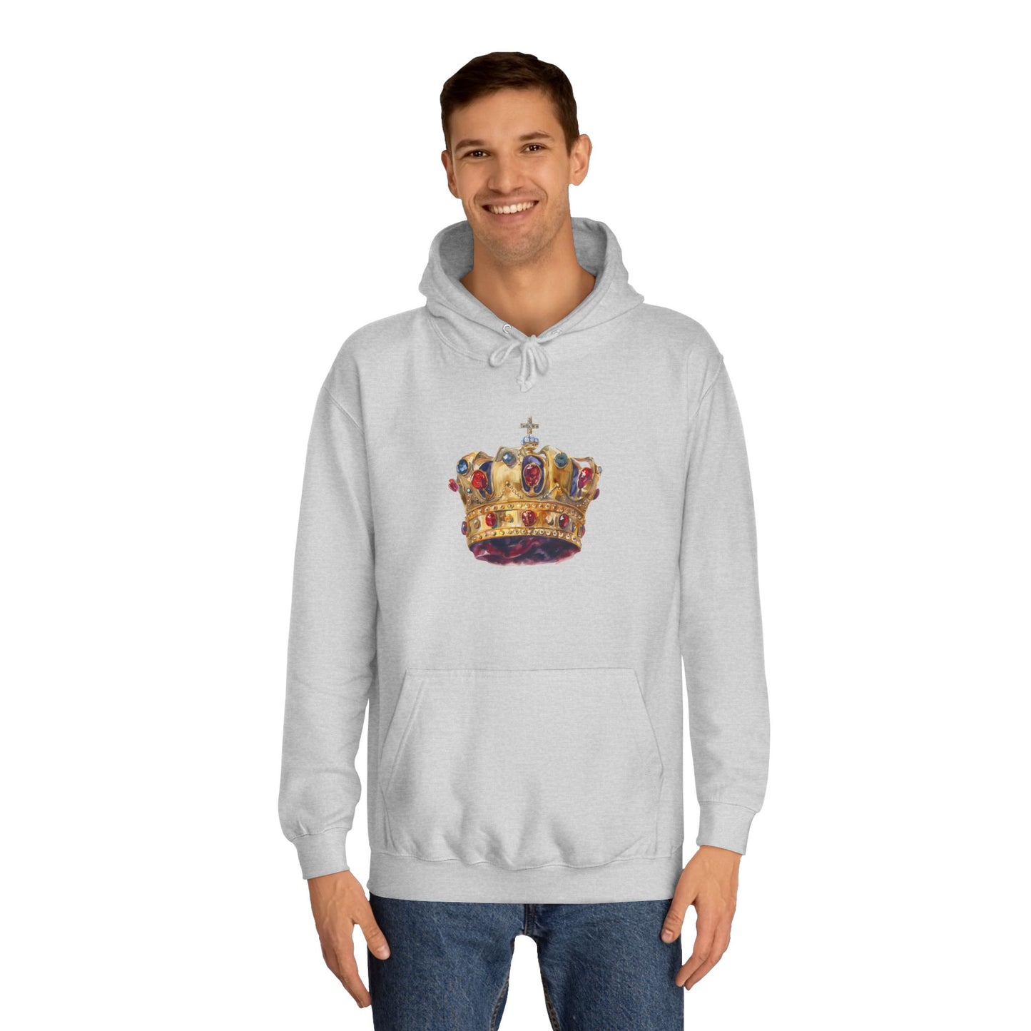 Unisex College Hoodie - British Royal Crown