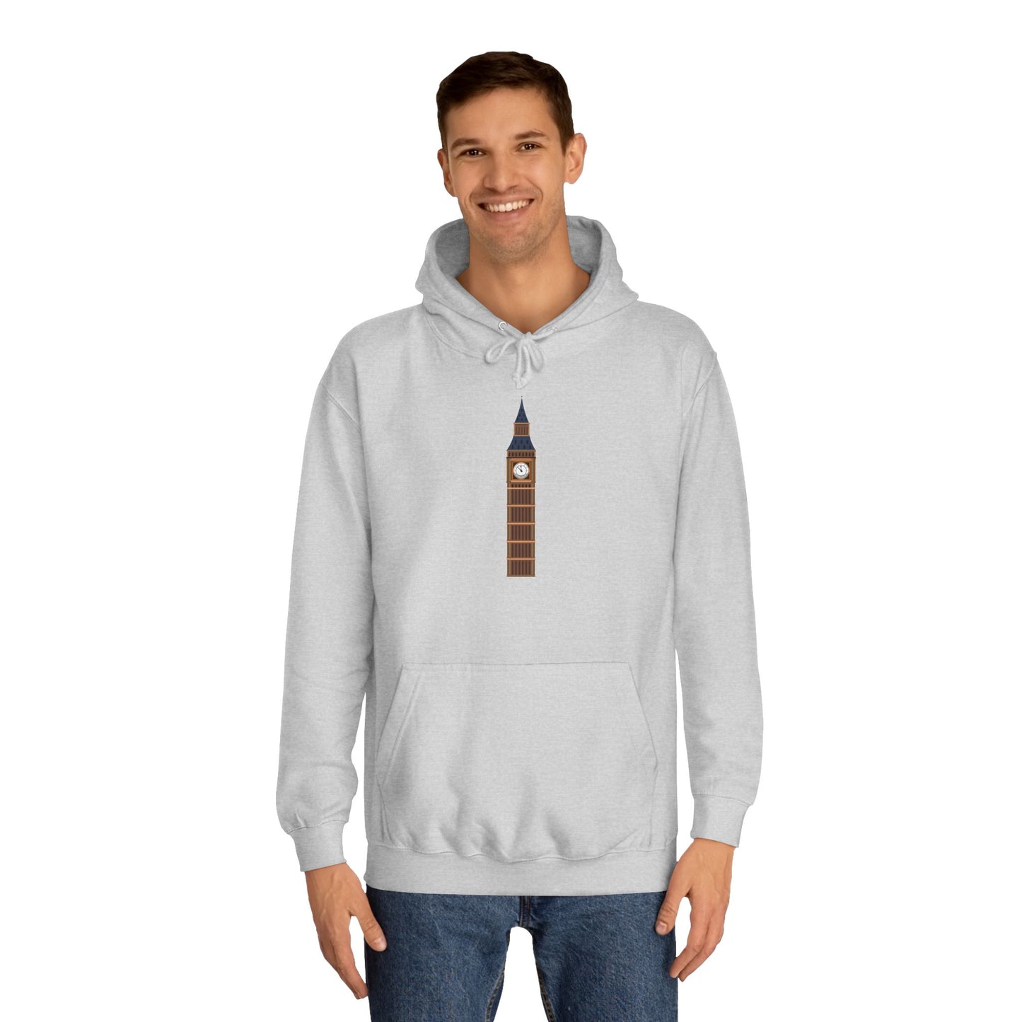 Unisex College Hoodie - Big Ben Tower - A Symbol of London