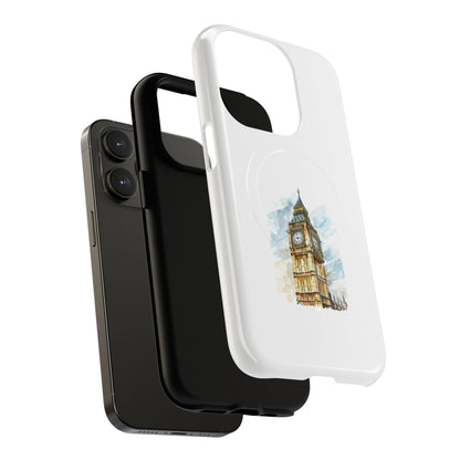 Stylish Tough Magnetic Phone Case, Protective Cell Phone Cover, London Big Ben Design, Gift for Travelers, Trendy Tech Accessories
