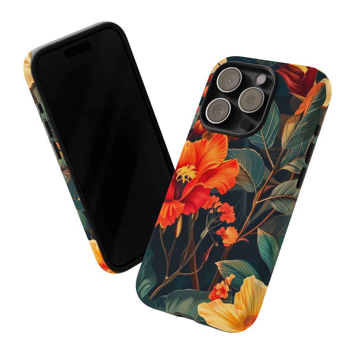 Tough Floral Phone Case | Tropical Vibe, Gift for Nature Lovers, Summer Beach Accessory, Floral Pattern, Trendy Phone Accessories