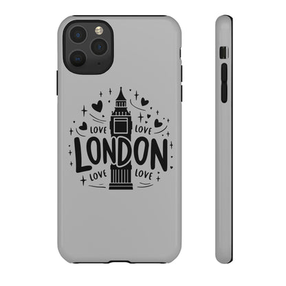 London Love Phone Case, Tough Cases, Stylish Phone Accessories, Unique Gift for Travelers, London Souvenir, Love Design