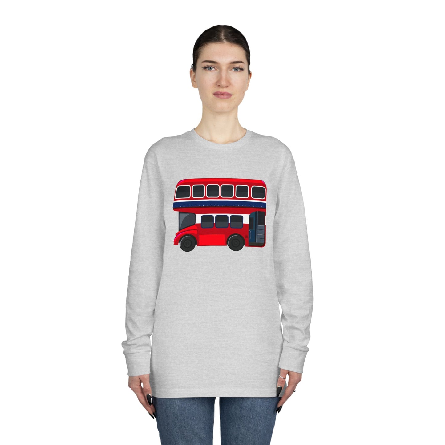 Long Sleeve Crewneck Tee - London Transport English Bus
