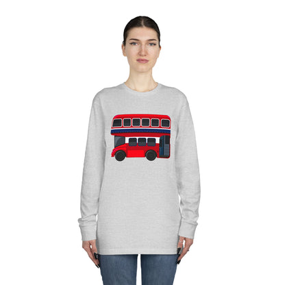 Long Sleeve Crewneck Tee - London Transport English Bus