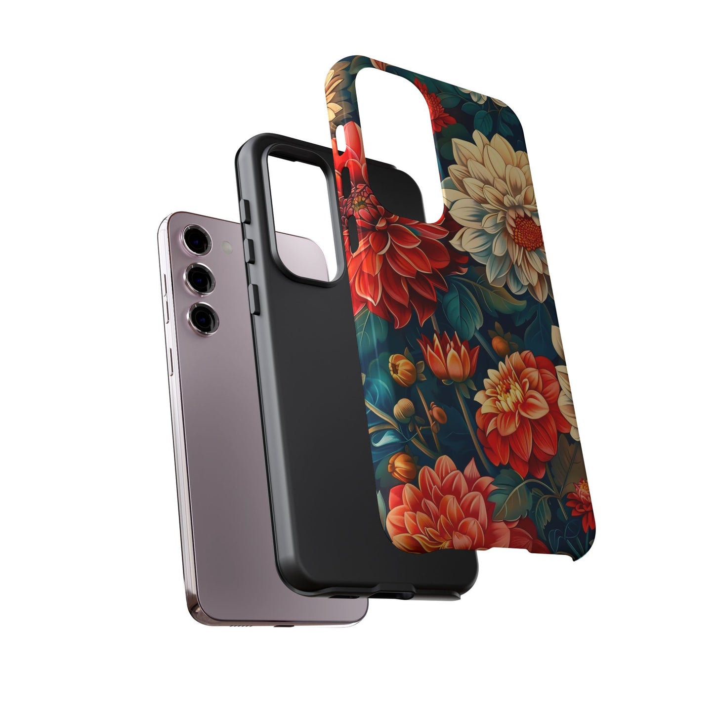 Floral Phone Case - Vibrant Tough Cases, Stylish Floral Cell Phone Cover, Gift for Her, Trendy Phone Accessory, Flower Design