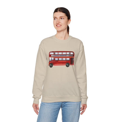 Unisex Heavy Blend™ Crewneck Sweatshirt - Hop On! The British Double-Decker Experience