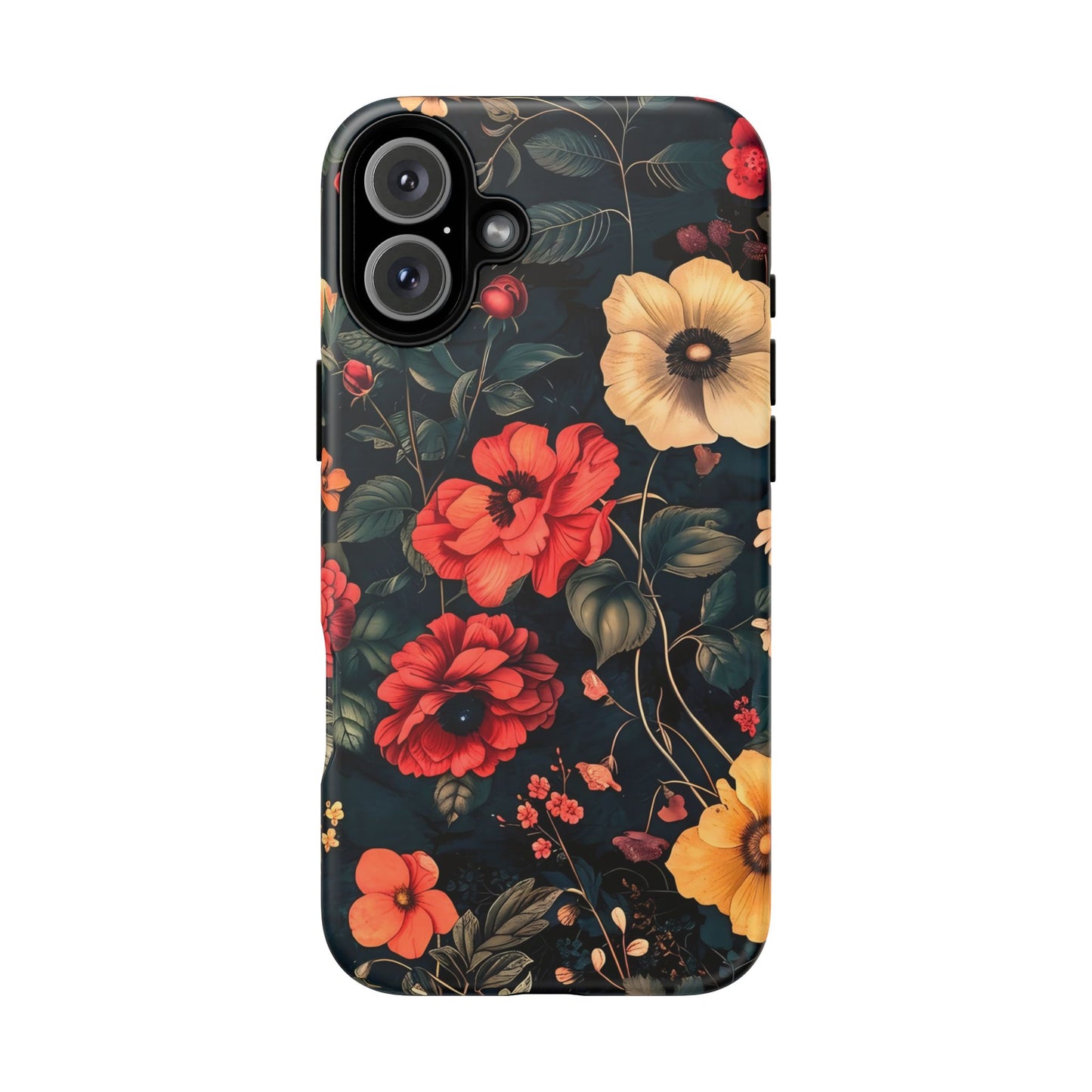 Floral Phone Case, Tough Cases, Flower Motif, Protective Cover, Gift for Her, Floral Design, Spring Accessory