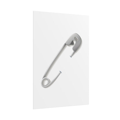 Minimalist Safety Pin Wall Art, Modern Decor, Unique Gift, Home Aesthetic, Art Print, Rolled Poster, Contemporary Interior Design