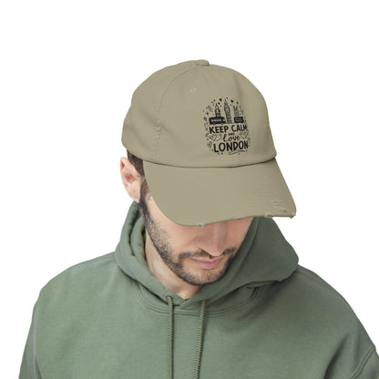 Unisex Distressed Cap with 'Keep Calm and Love London' Design, Vintage Hat, London Souvenir, Travel Accessory, Gift for Him/Her, [...]