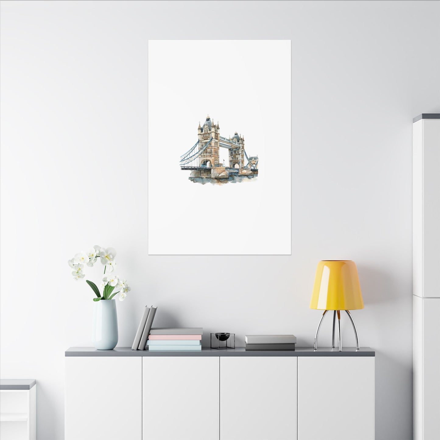 London Bridge Matte Canvas Wall Art, Elegant Home Decor, Unique Gift for Art Lovers, Travel Enthusiast Wall Decor, Modern Aesthetic