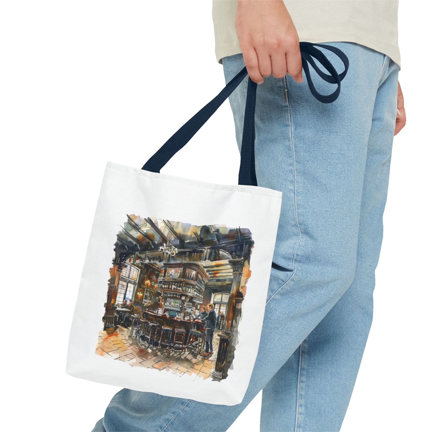 Cozy Coffee Shop Tote Bag | Art Tote for Cafe Lovers, Eco-Friendly Shopping Bag, Stylish Carry-All, Gift for Coffee Enthusiasts