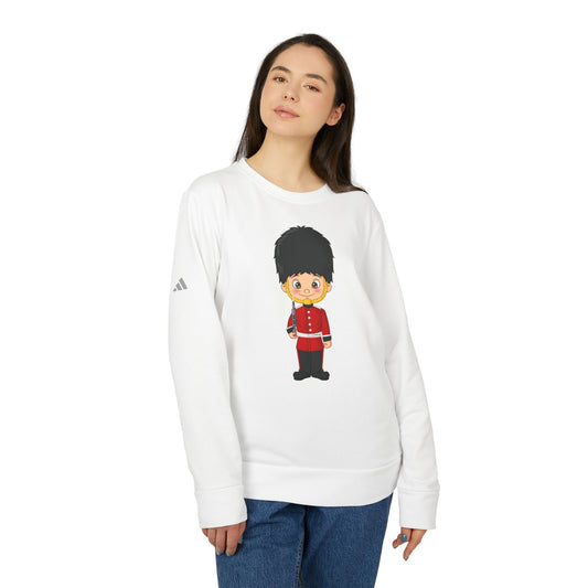 Adidas Unisex Fleece Crewneck Sweatshirt - Cute Royal Guard Design