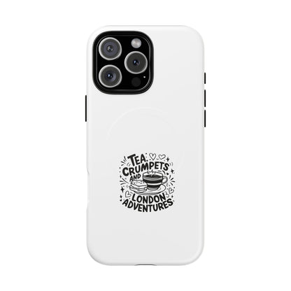 Magnetic Phone Case - Tea, Crumpets, and London Adventures, Unique Gift for Travelers, Phone Accessory, Fun Case for iPhone