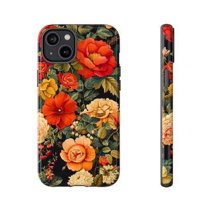 Floral Phone Case, Tough Cases, Decorative Tech Accessories, Gift for Her, Nature Lover Gift, Boho Style Case, Spring Floral Cover