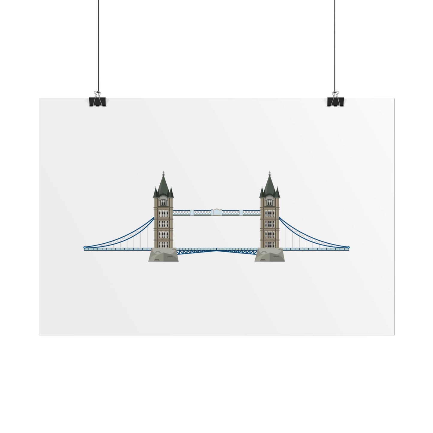 Tower Bridge Rolled Poster, London City Decor, Wall Art, Gift for Travelers, Home Aesthetic, UK Wall Art
