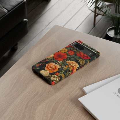 Floral Phone Case, Tough Cases, Decorative Tech Accessories, Gift for Her, Nature Lover Gift, Boho Style Case, Spring Floral Cover