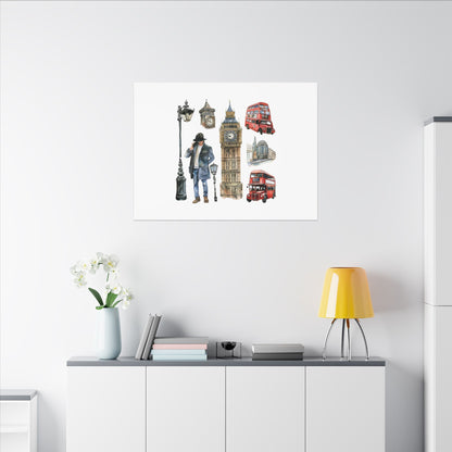 Canvas Art Print, London Skyline, Home Decor, Wall Art, Gift Idea, Travel Memories, Modern Wall Art