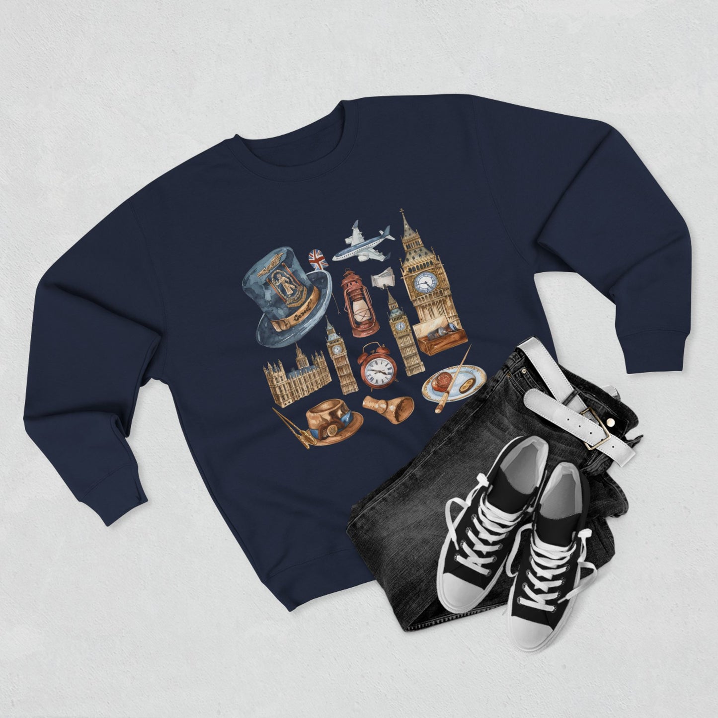 Unisex Crewneck Sweatshirt - Trendy London Icons