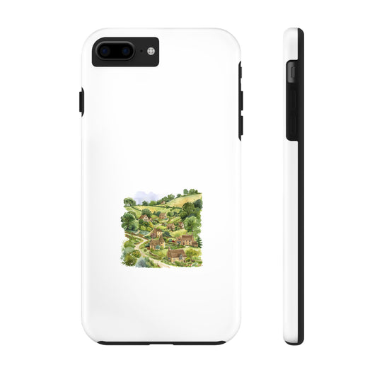 Charming Village Art Phone Cases, Durable Tough Cases for Nature Lovers, Eco-Friendly Gift, Phone Accessories for Holidays