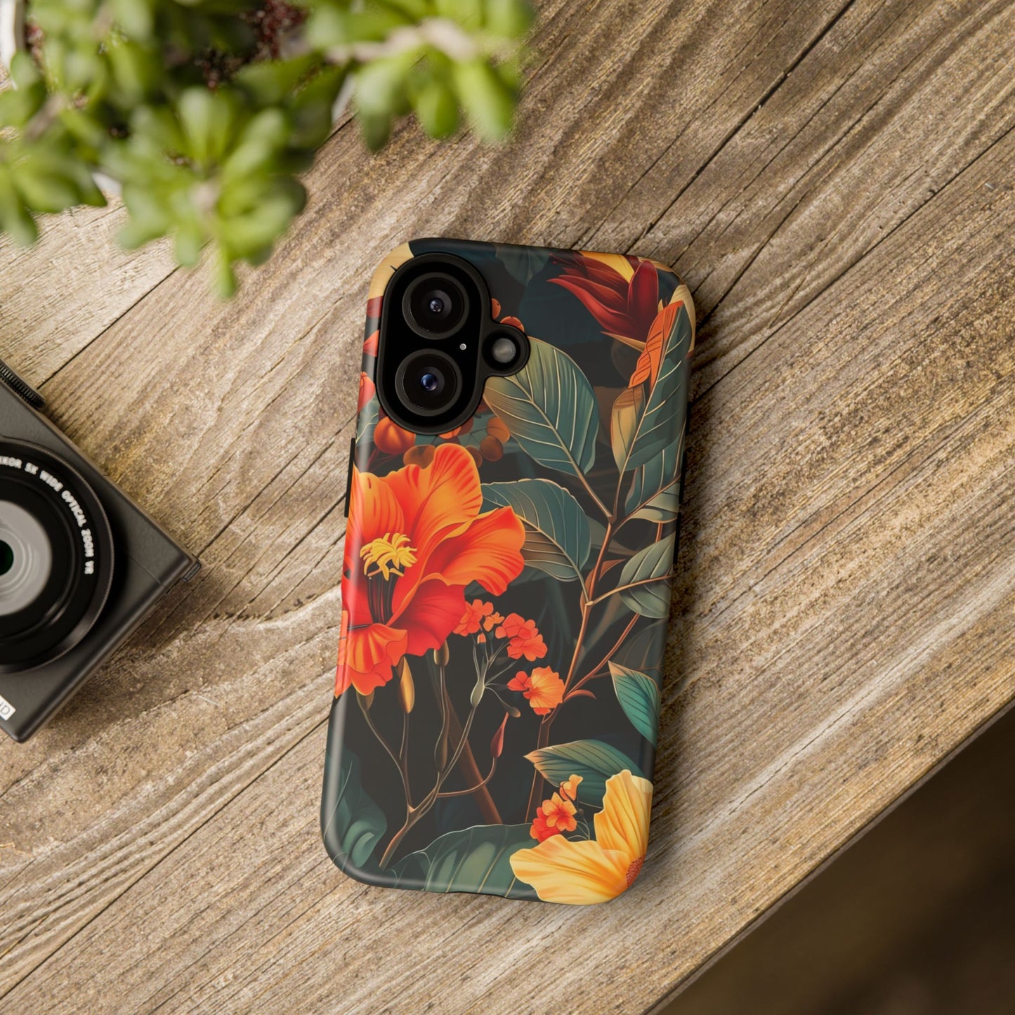 Tough Floral Phone Case | Tropical Vibe, Gift for Nature Lovers, Summer Beach Accessory, Floral Pattern, Trendy Phone Accessories