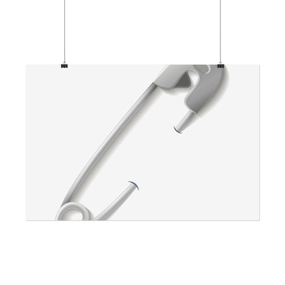 Minimalist Safety Pin Wall Art, Modern Decor, Unique Gift, Home Aesthetic, Art Print, Rolled Poster, Contemporary Interior Design