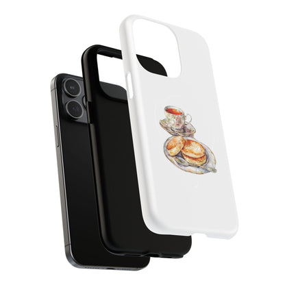 Tough Magnetic Phone Case with Tea and Biscuit Design, Cute Phone Cover, Gift for Tea Lovers, Phone Accessory, Holiday Gift
