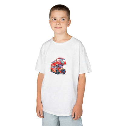 Kids Tee - Historic London Bus Wall Art -  Fun & Playful Graphic Tee for Young Explorers