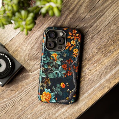 Floral Phone Case | Tough Cases, Protective Cover, Gift for Her, Autumn Vibes, Floral Phone Accessory, Unique Design