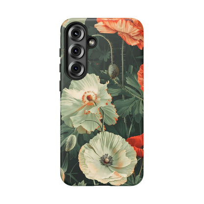 Floral Phone Case - Tough Cases, Botanical Design, Gift for Friends, Trendy Mobile Cover, Personalized Phone Accessory