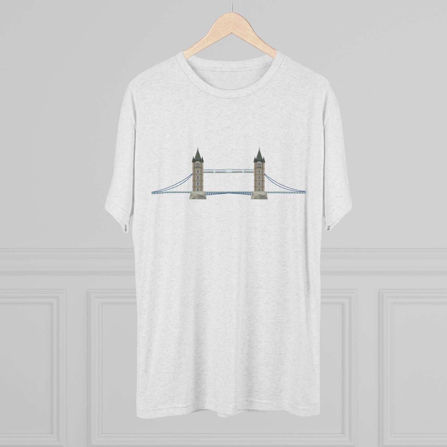 Tower Bridge - Iconic London Trendy Unisex Tri-Blend Crew Tee