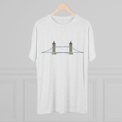 Tower Bridge - Iconic London Trendy Unisex Tri-Blend Crew Tee