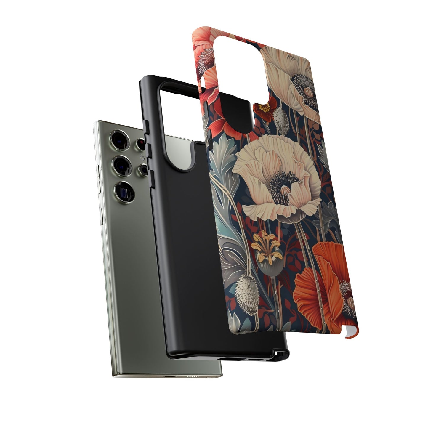Floral iPhone Case, Tough Phone Cover, Artistic Protection, Flower Design, Unique Gift for Her, Phone Accessory, Trendy Tech
