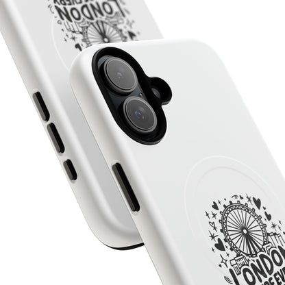 London Story Magnetic Phone Case, Tough Phone Cover, Gift for Travel Lovers, Unique London Souvenir, Storytelling Phone Accessory