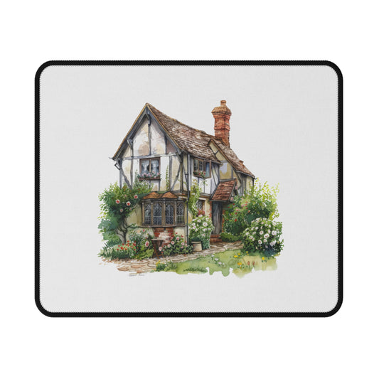 Charming Cottage Non-Slip Gaming Mouse Pad, Desk Accessory, Gamer Gift, Home Office Decor, Unique Mousepad for Gaming