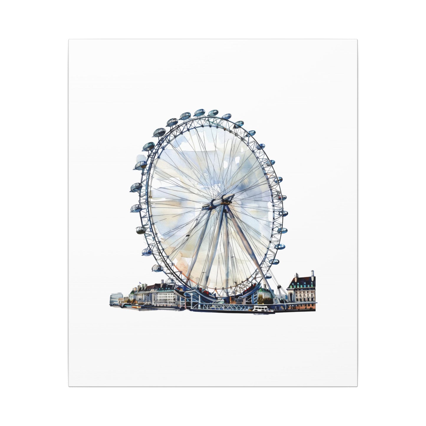 London Eye Canvas Print, Wall Art Decor, Travel Gift, Home Decoration, Unique Art Piece