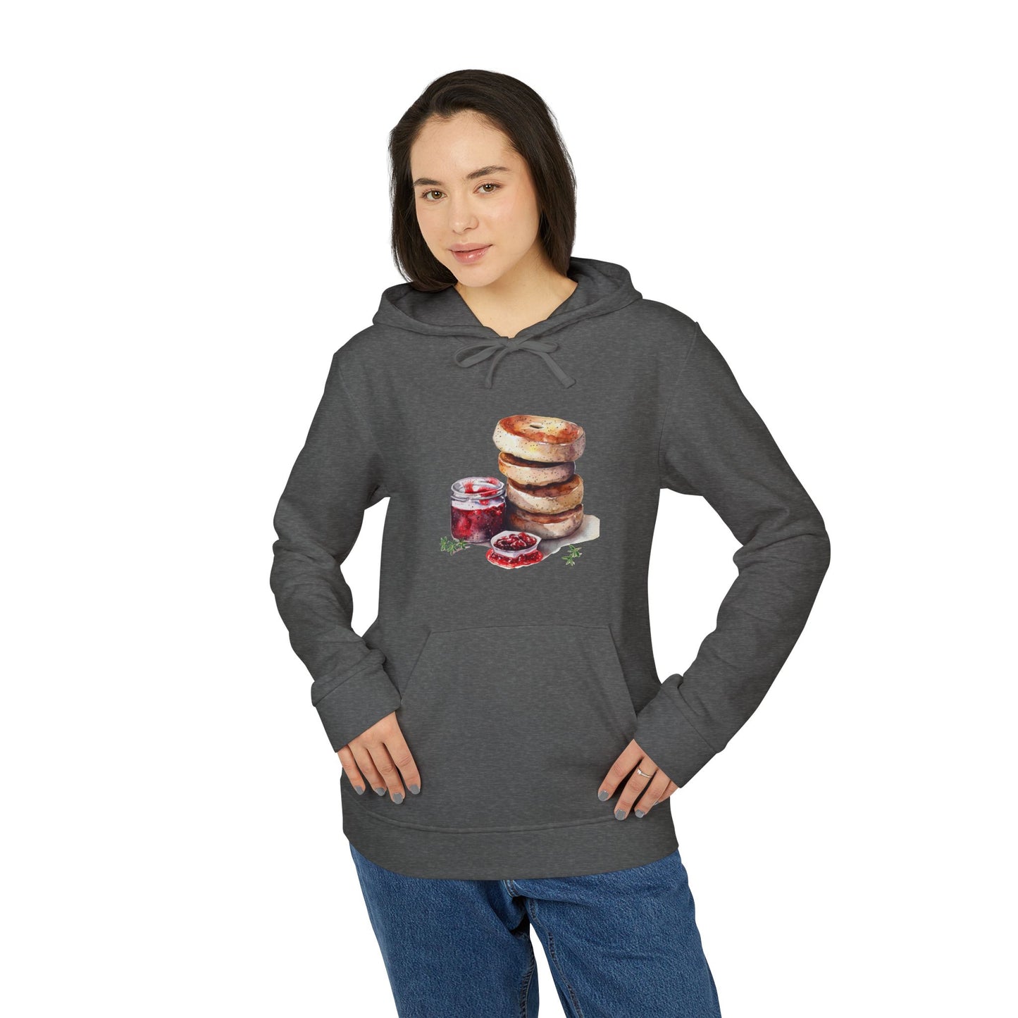 adidas Unisex Fleece Hoodie - Elegance on a Plate - British Royal Dining