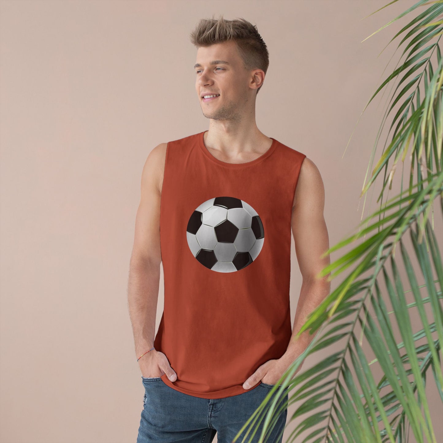 Unisex Barnard Tank - Dynamic Football Design - Sports Passion and Energy
