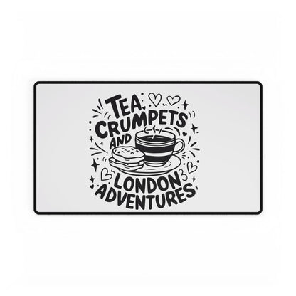 Chic Desk Mats for Cozy Workspaces, Tea Crumpets Decor, Home Office Essentials, Unique Gift for Tea Lovers, Perfect for Home or Office