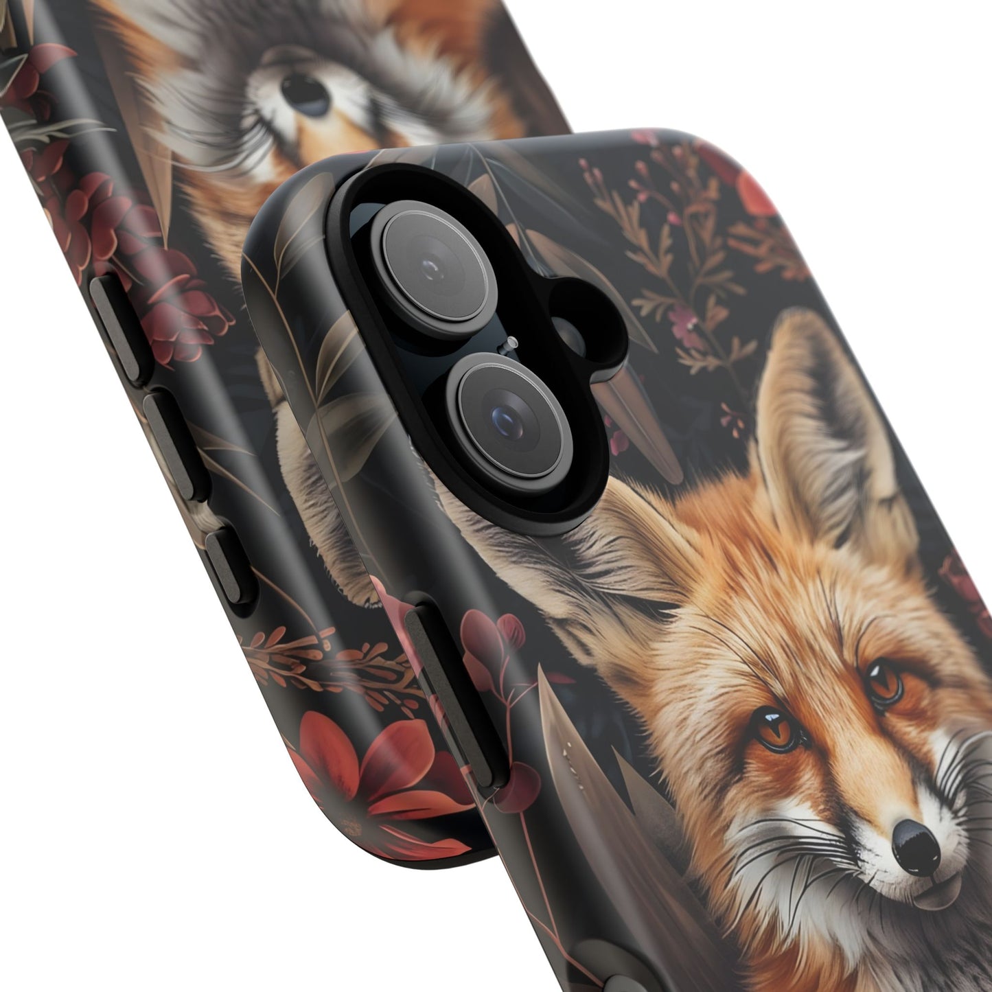 Fox Floral Phone Case, Tough Cases for Animal Lovers, Nature Themed Gift, Cute Phone Cover, Wild Fox Protector