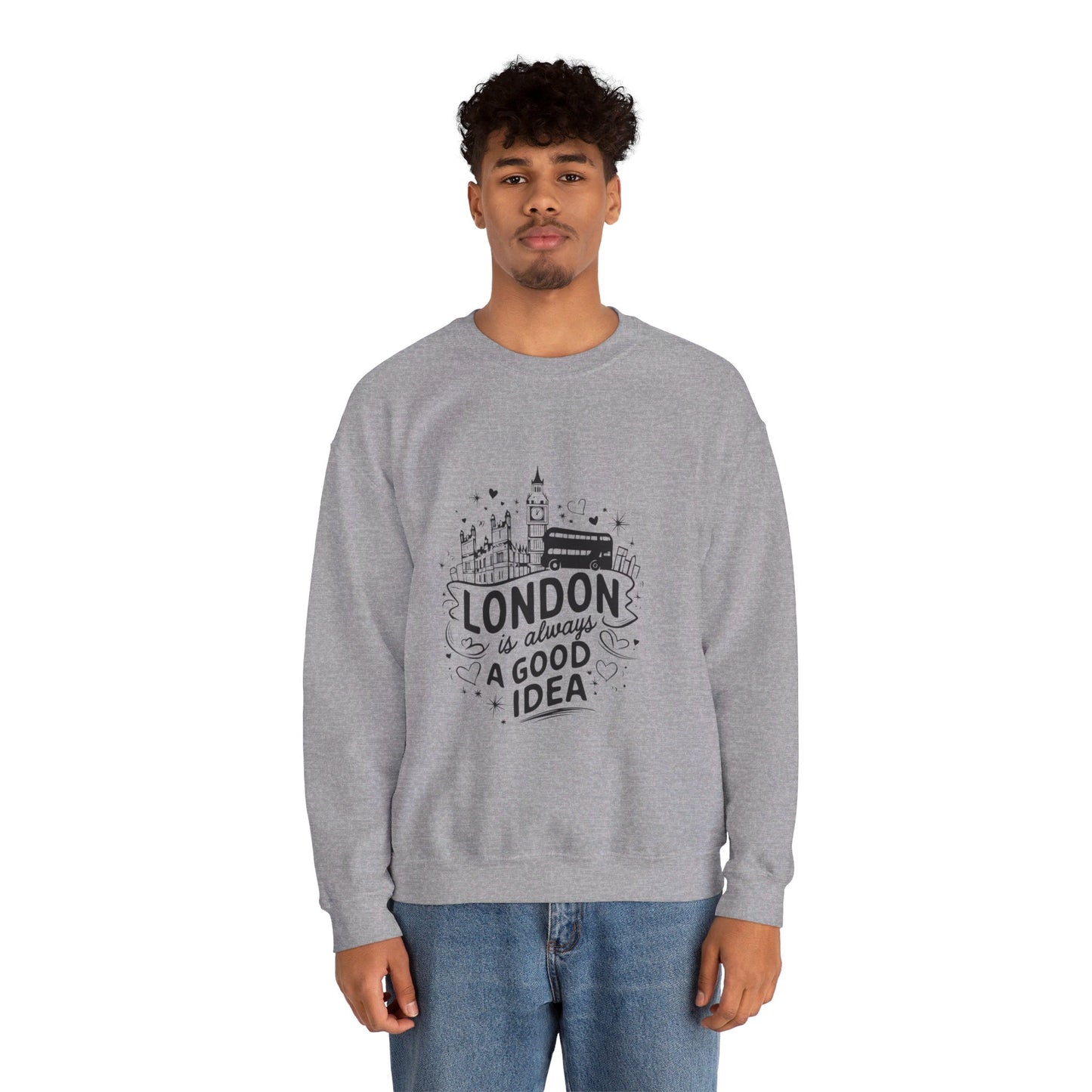 Unisex Heavy Blend™ Crewneck Sweatshirt Lightweight - London is always a best Idea