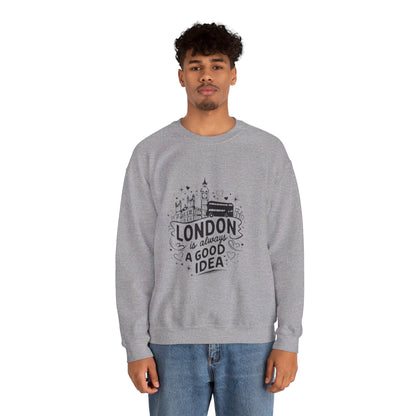 Unisex Heavy Blend™ Crewneck Sweatshirt Lightweight - London is always a best Idea