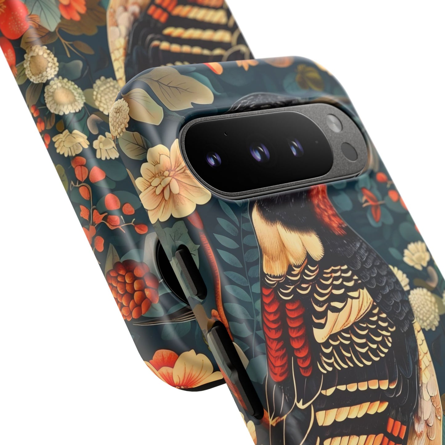 Nature-Inspired Phone Case with Floral Art, Tough Phone Cover, Protective Case, Gift for Nature Lovers, Unique Phone Accessory