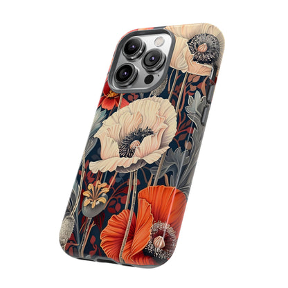 Floral iPhone Case, Tough Phone Cover, Artistic Protection, Flower Design, Unique Gift for Her, Phone Accessory, Trendy Tech
