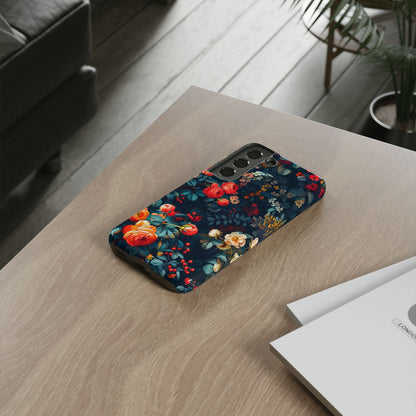 Floral Phone Case, Tough Cases for Protection, Vibrant Floral Design, Chic Gift for Her, Stylish Accessories