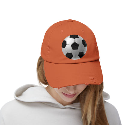 Unisex Distressed Soccer Cap | Sports Hat for Fans | Distressed Adjustable Cap | Perfect for Game Day, Soccer Lovers, Casual Wear