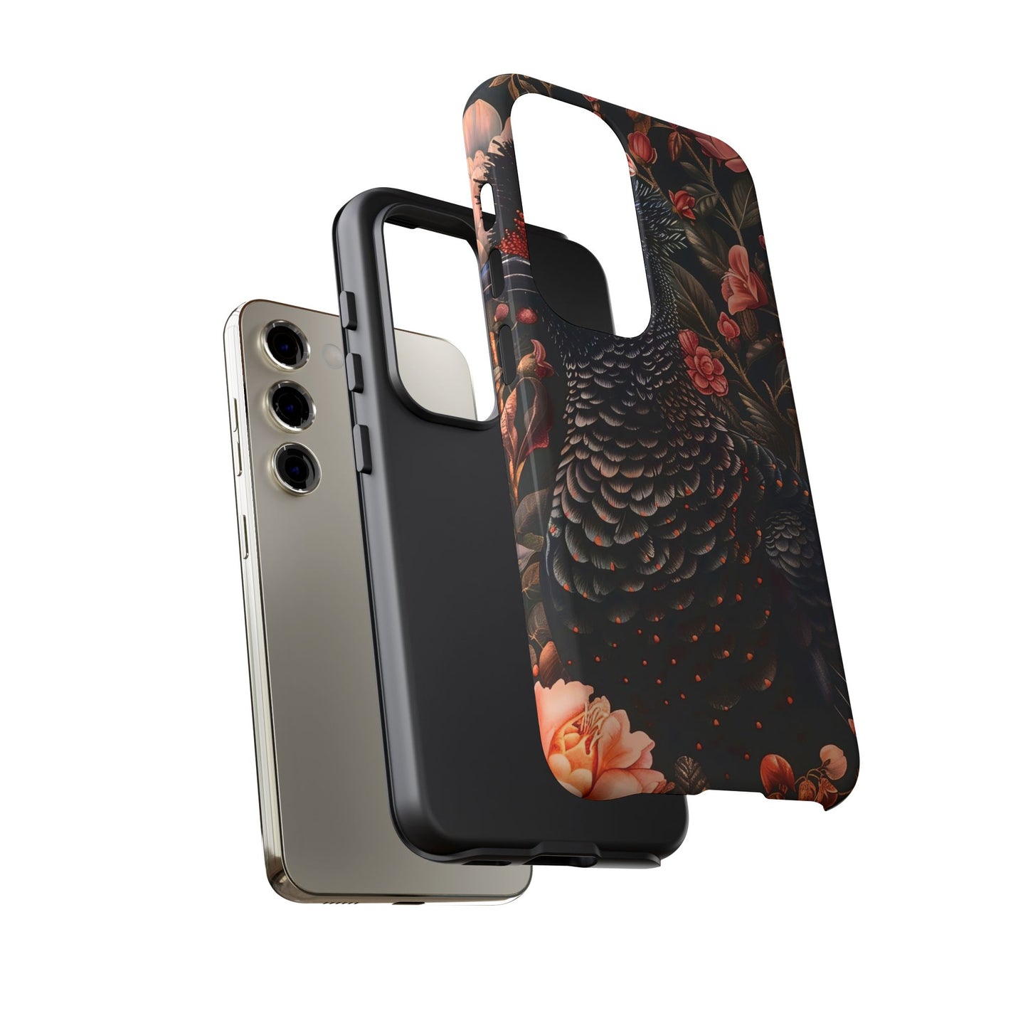 Tough Cases: Floral Design Phone Case, Stylish Protection for Your Phone, Unique Gift for Bird Lovers, Vibrant Floral Art, [...]