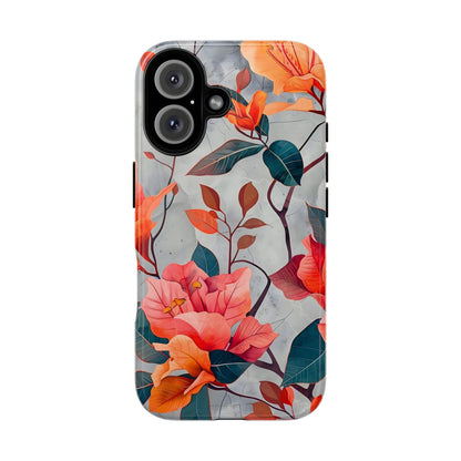 Floral Phone Case, Tough Cases, Flower Power, Gift for Her, Decorative Phone Cover, Trendy Accessories, Everyday Style